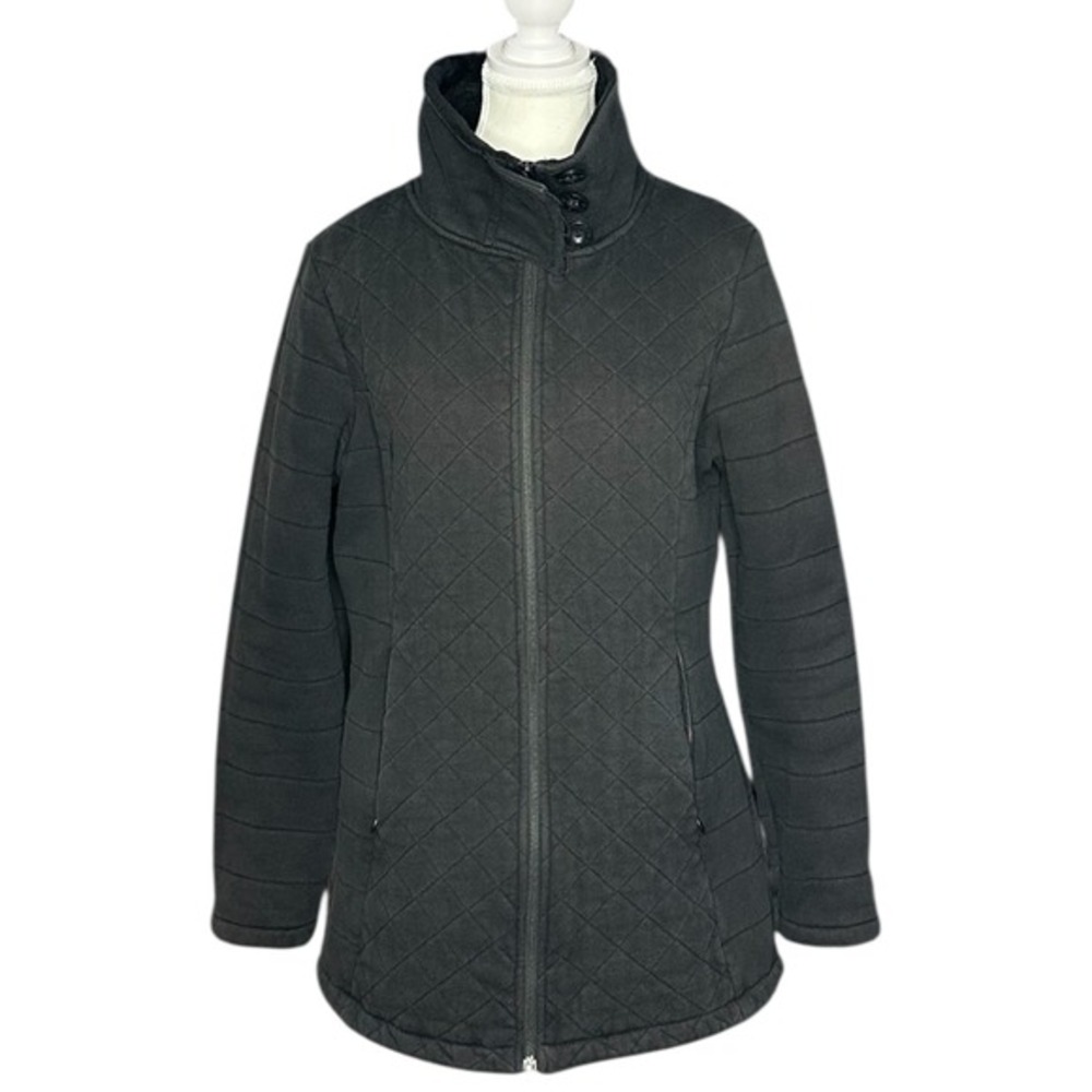 The North Face Women's Caroluna Quilted‎ Raschel Fleece Lined Jacket Black Large